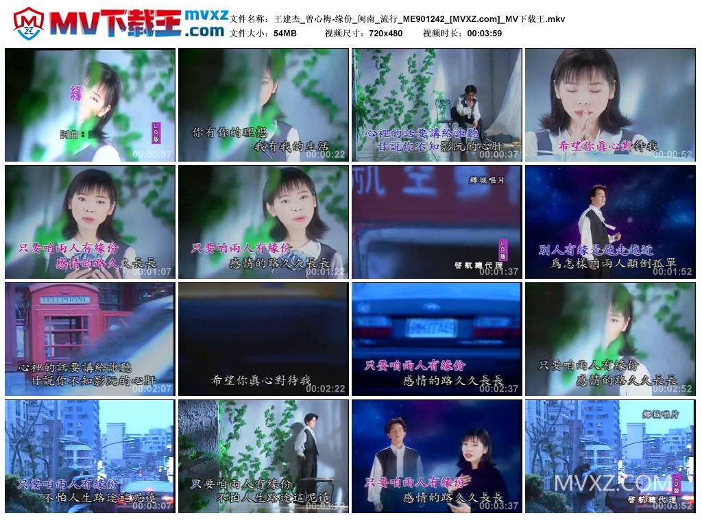 王建杰_曾心梅-缘份_闽南_流行_ME901242